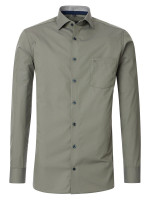 Camicia CASAMODA MODERN FIT UNI STRETCH verde con Kent collar in taglio moderno