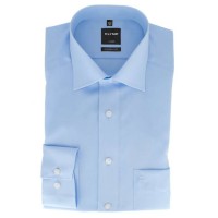 OLYMP Luxor modern fit shirt UNI POPELINE light blue with New Kent collar in modern cut