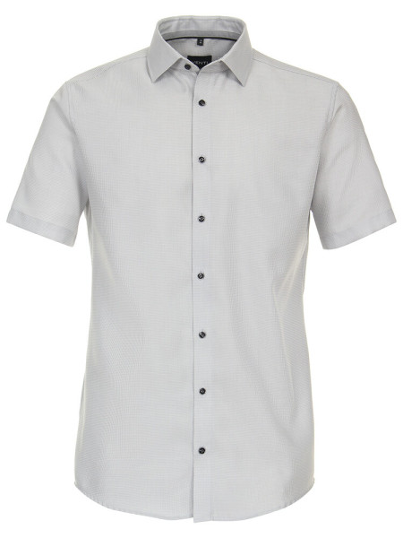 Venti shirt MODERN FIT STRUCTURE grey with Kent collar in modern cut