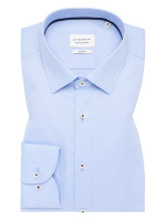 Camicia Eterna SLIM FIT NATTÉ azzurro con Kent collar in taglio stretto