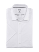 Camisa Olymp NO. SIX JERSEY blanco con cuello Kent urbano de corte súper estrecho