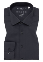 Camicia Eterna SLIM FIT PERFORMANCE nero con Kent collar in taglio stretto