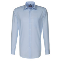 Seidensticker REGULAR overhemd UNI POPELINE lichtblauw met Business Kentkraag in moderne snit