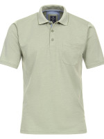 Redmond Polo shirt COMFORT FIT WASH & WEAR green with Polo button collar in classic cut