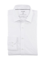 Camisa Olymp LEVEL 5 JERSEY blanco con cuello New York Kent de corte estrecho