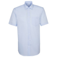 Seidensticker REGULAR shirt UNI POPELINE light blue with Business Kent collar in modern cut