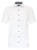 Chemise CasaModa COMFORT FIT UNI POPELINE blanc avec col Kent en coupe classique