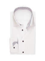 Camicia Seidensticker SLIM TWILL bianco con Business Kent collar in taglio stretto