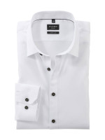 Olymp shirt NO. SIX NATTÉ white with New York Kent collar in super slim cut