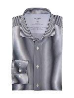 Camicia Olymp LUXOR modern fit JERSEY nero con Kent collar in taglio moderno