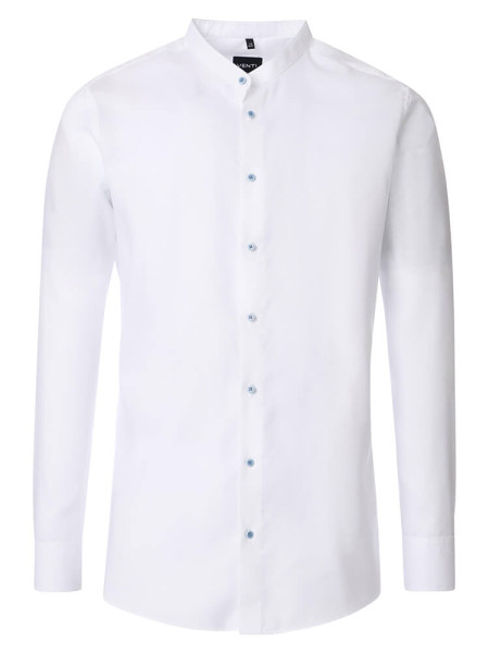 Camicia Venti MODERN FIT UNI POPELINE bianco con Colletto rialzato collar in taglio moderno