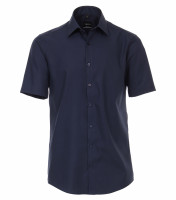Venti shirt MODERN FIT UNI POPELINE dark blue with Kent collar in modern cut
