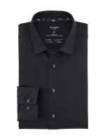 Camisa Olymp LUXOR modern fit JERSEY azul oscuro con cuello Nuevo Kent de corte moderno