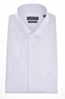 Camisa Jupiter COMFORT FIT UNI POPELINE blanco con cuello Kent de corte clásico