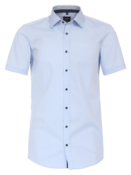 Camicia Venti BODY FIT UNI POPELINE azzurro con Kent collar in taglio stretto