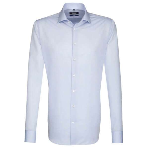 Seidensticker SHAPED overhemd CHAMBRAY lichtblauw met Business Kentkraag in moderne snit