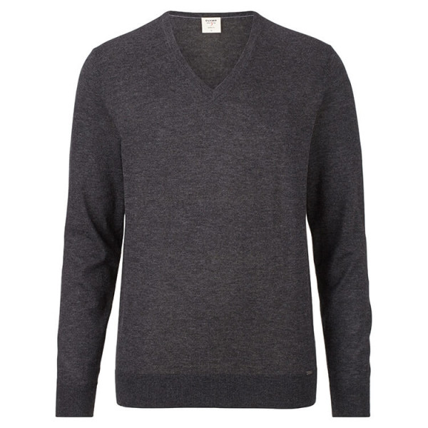 OLYMP jumper anthracite in narrow cut