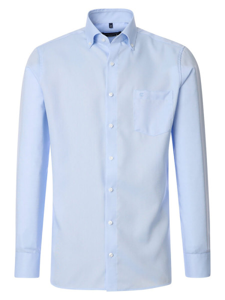 Camisa CASAMODA COMFORT FIT FINO OXFORD azul claro con cuello Button Down de corte clásico