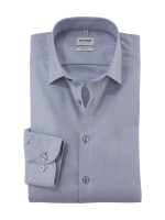 Camicia Olymp LEVEL 5 FAUX UNI blu scuro con New York Kent collar in taglio stretto