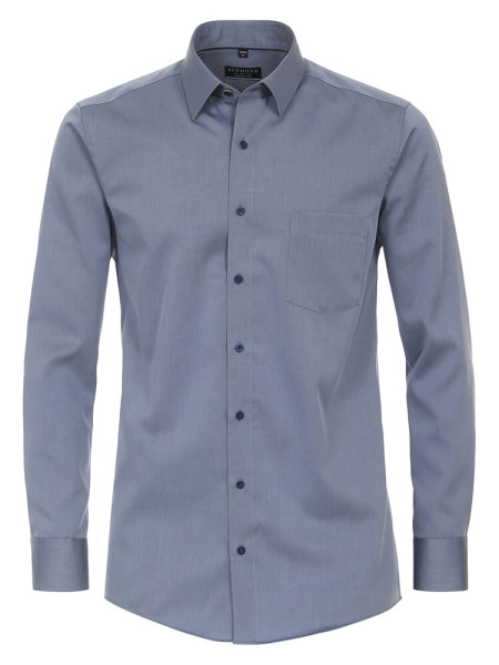 Camisa Redmond MODERN FIT TWILL azul oscuro con cuello Kent de corte moderno