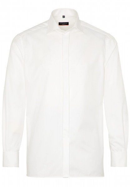 Eterna shirt MODERN FIT TWILL beige with Classic Kent collar in modern cut