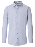 Camisa Venti MODERN FIT ESTRUCTURA azul claro con cuello Kent de corte moderno