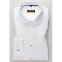 Camicia Eterna SLIM FIT UNI STRETCH bianco con Kent classico collar in taglio stretto