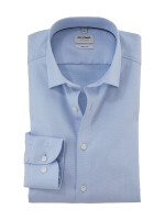 Olymp shirt LEVEL 5 FAUX UNI light blue with New York Kent collar in narrow cut