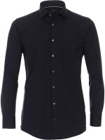 Venti overhemd MODERN FIT JERSEY donkerblauw met Kent-kraag in moderne snit