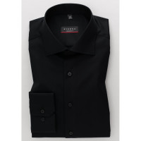 Camicia Eterna MODERN FIT TWILL nero con Kent classico collar in taglio moderno