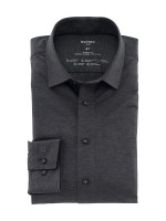 Camicia Olymp LUXOR modern fit JERSEY antracite con Nuovo Kent collar in taglio moderno