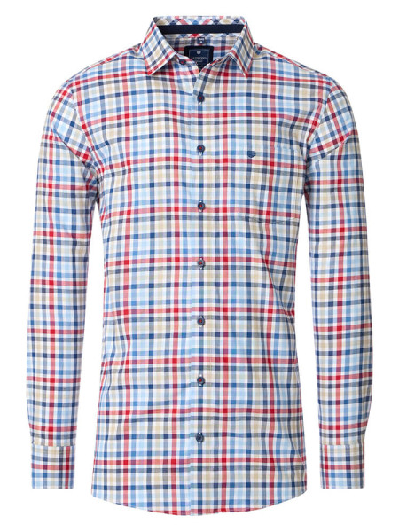 Camisa Redmond COMFORT FIT FINO OXFORD rojo con cuello Kent de corte clásico