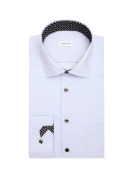 Chemise Seidensticker MODERN TWILL bleu clair avec col Business Kent en coupe moderne