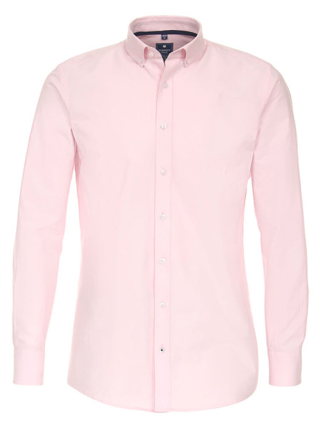 Redmond Hemd REGULAR FIT FEIN OXFORD rosa mit Button Down Kragen in klassischer Schnittform