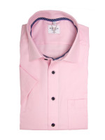 Chemise Marvelis MODERN FIT UNI POPELINE rose avec col Nouveau Kent en coupe moderne