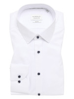 Camicia Eterna SLIM FIT UNI STRETCH bianco con Kent collar in taglio stretto