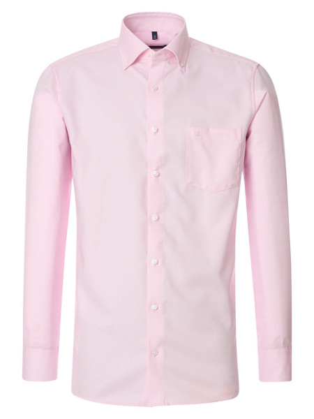 Chemise CASAMODA COMFORT FIT BEAUX OXFORD rose avec col Button Down en coupe classique