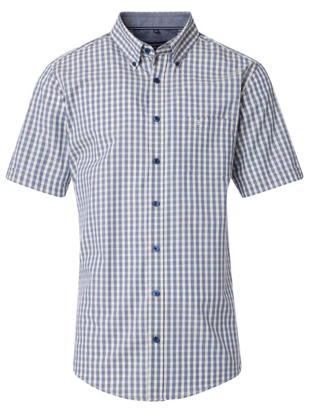 Camisa CasaModa CASUAL FIT EASY CARE azul claro con cuello Button Down de corte moderno