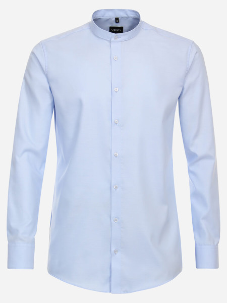 Camisa Venti MODERN FIT UNI POPELINE azul claro con cuello Cuello alto de corte moderno