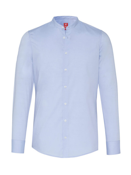 Camisa Pure SLIM FIT UNI STRETCH azul claro con cuello Cuello alto de corte estrecho