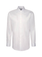 Camicia Seidensticker MODERN SATEEN bianco con Nuovo Kent collar in taglio moderno