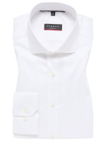 Camicia Eterna MODERN FIT UNI STRETCH bianco con Spaccato  collar in taglio moderno