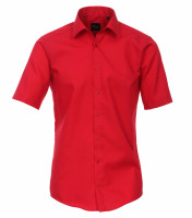 Venti shirt MODERN FIT UNI POPELINE red with Kent collar in modern cut