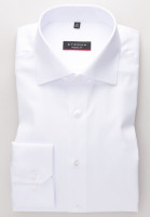 Camicia Eterna MODERN FIT TWILL bianco con Kent classico collar in taglio moderno