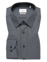 Camicia Eterna MODERN FIT UNI STRETCH nero con Kent collar in taglio moderno