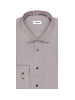 Chemise Seidensticker SLIM STRUCTURE gris avec col Business Kent en coupe étroite