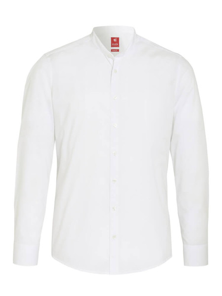 Camicia Pure SLIM FIT UNI STRETCH beige con Colletto stand-up collar in taglio stretto