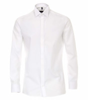 Camisa CASAMODA MODERN FIT UNI POPELINE blanco con cuello de Pajarita de corte moderno