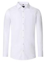 Camisa Venti MODERN FIT UNI POPELINE blanco con cuello Kent de corte moderno