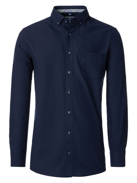 Camisa Redmond COMFORT FIT FINO OXFORD azul oscuro con cuello Button Down de corte clásico